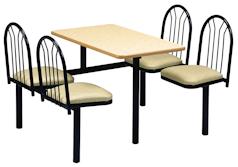 Fixed seating fast food table (CU12)