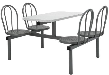 Fixed seating fast food table (CU14)