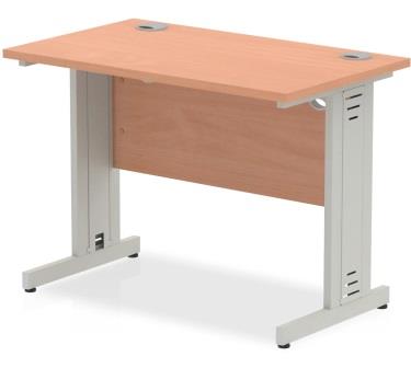 Intrigue cable managed cantilever frame rectangular desk. (600/800mm deep)