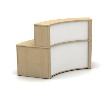 Mobili 60 degree high inner curved reception counter