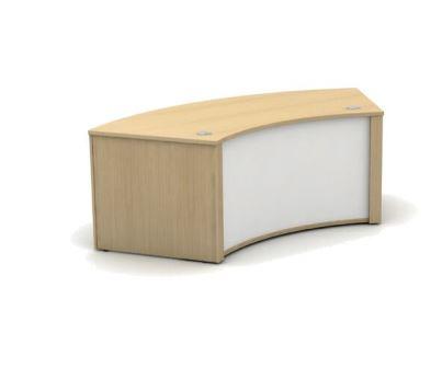 Mobili 60 degree low inner curved reception counter