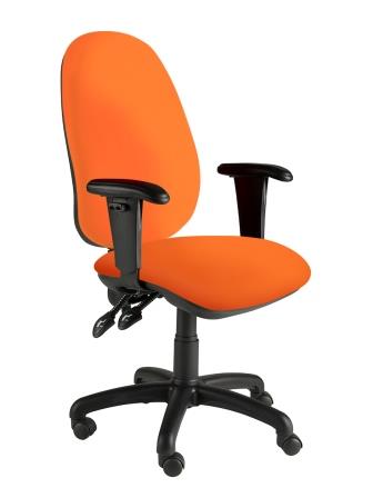 Bimp deluxe operator chair with large seat and back + height adjustable arms
