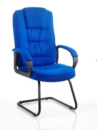 Moar cantilever frame visitor meeting chair in blue fabric